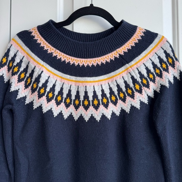Boden Navy Fair Isle Wool & Alpaca Blend Sweater - Picture 2 of 6